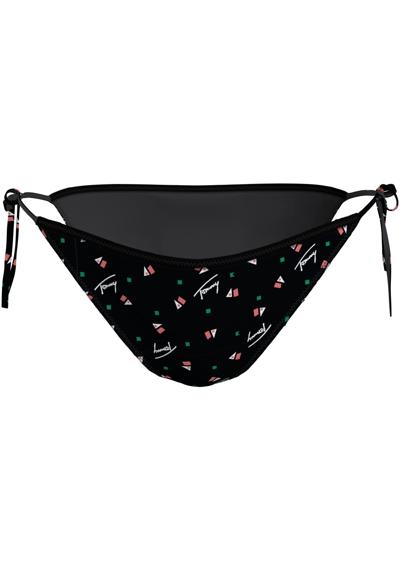 Плавки бикини с изящной надписью-логотипом STRING SIDE TIE PRINT