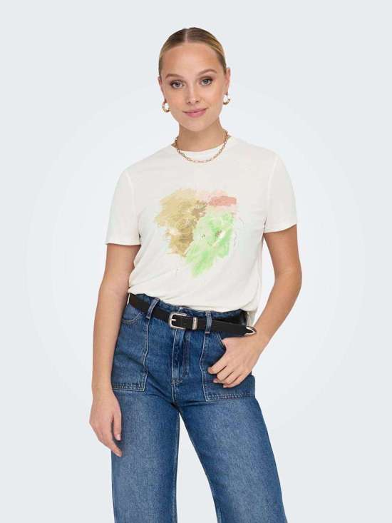 Рубашка с коротким рукавом ONLFREE LIFE REG S/S LEAF TOP BOX JRS