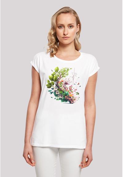 футболка Baum mit Blumen
