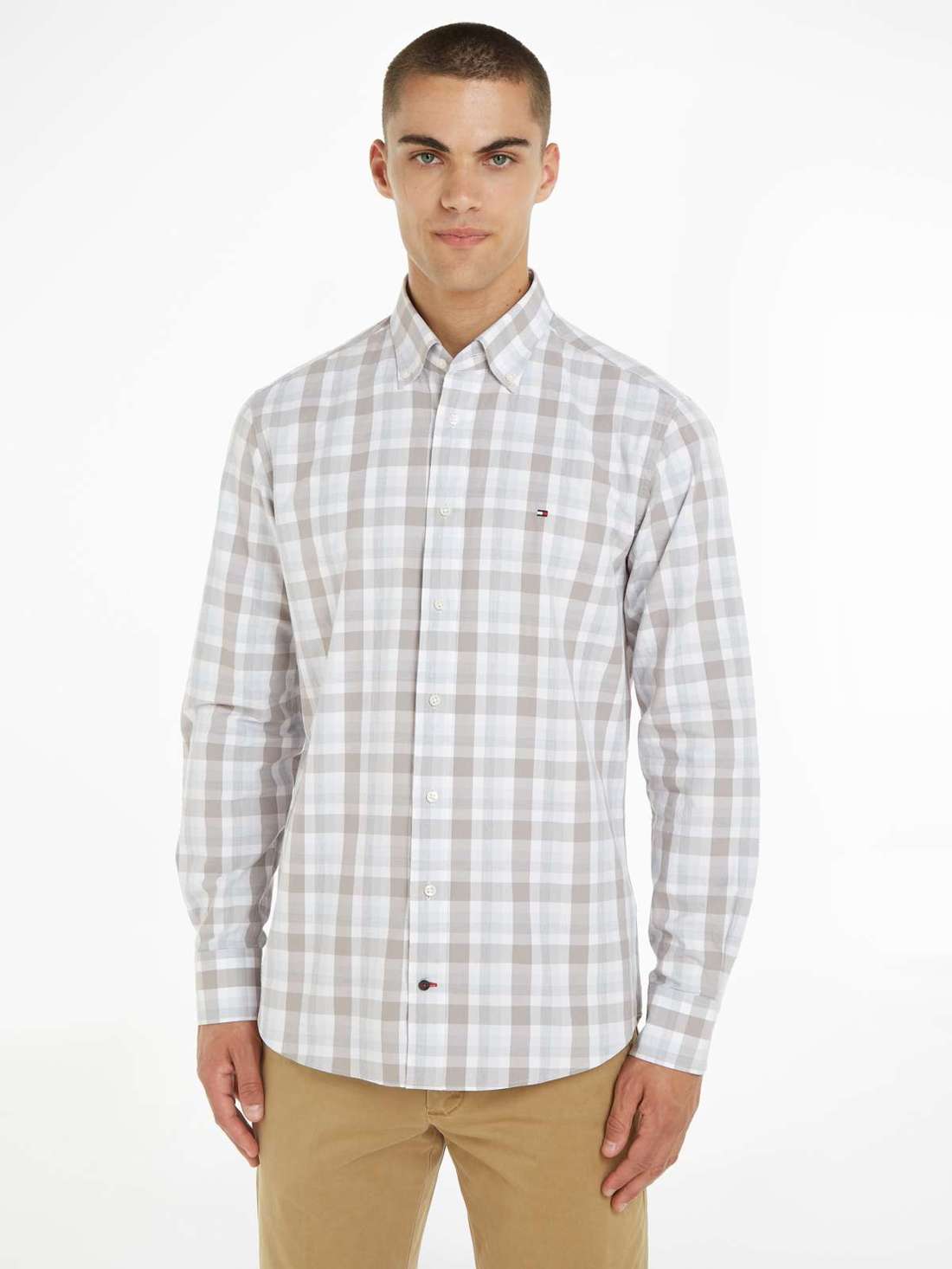 Рубашка в клетку CL-W MELANGE CHECK RF SHIRT