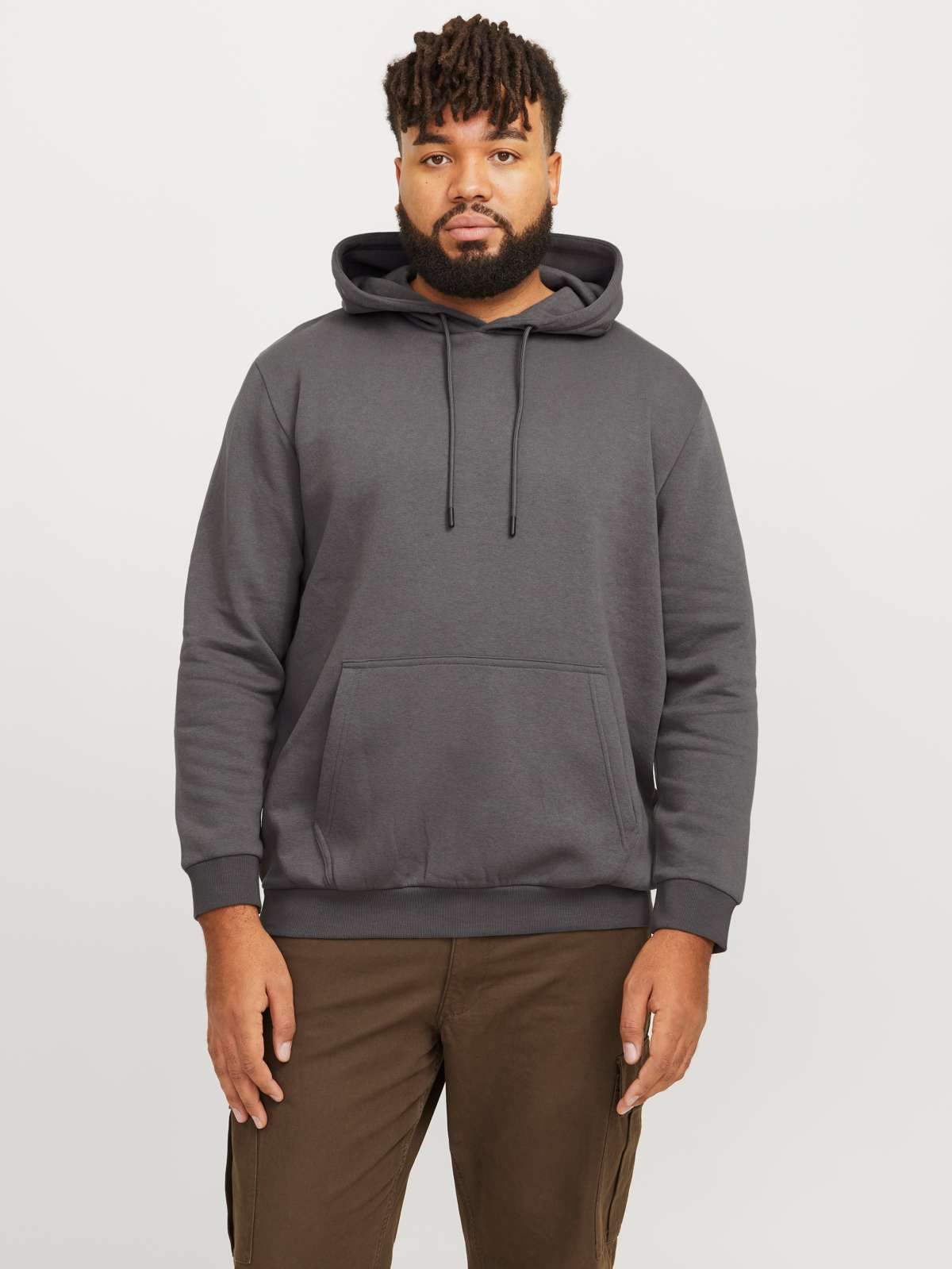 Толстовка с капюшоном и ребристыми манжетами JJEBRADLEY SWEAT HOOD NOOS PLS
