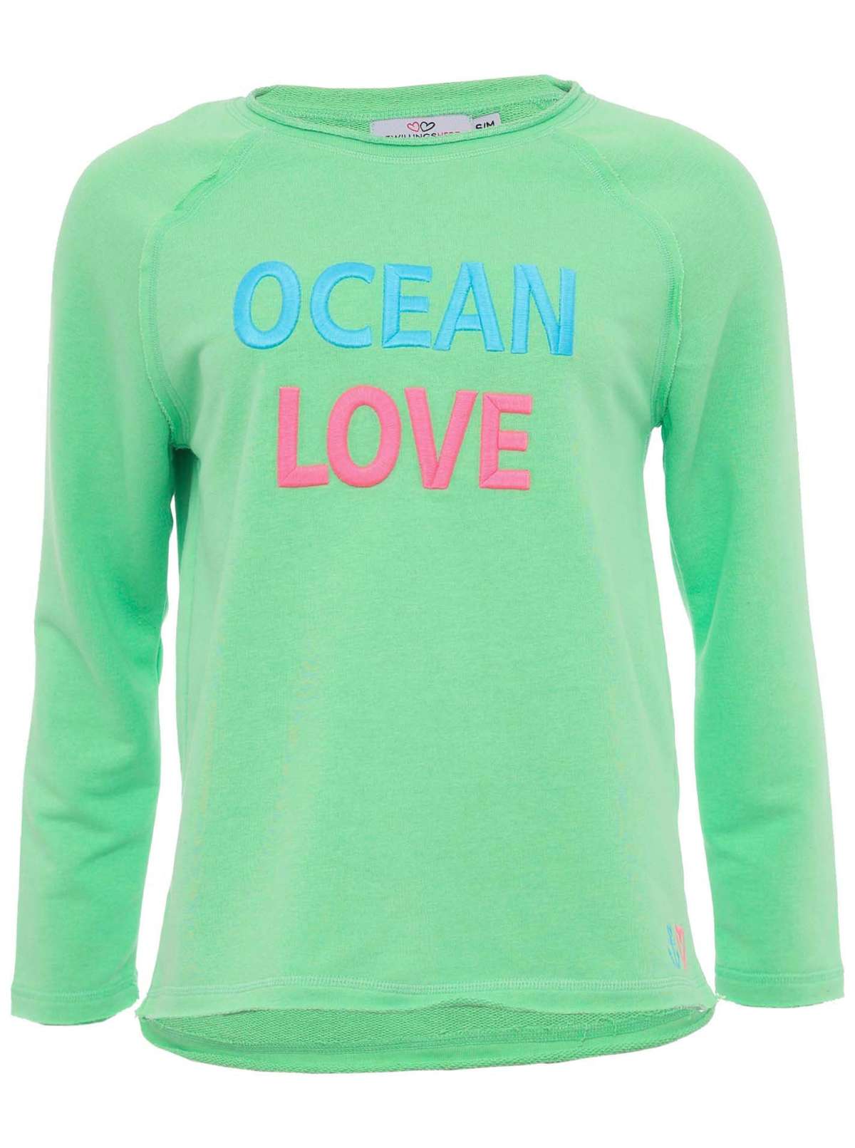 Рубашка с длинными рукавами и принтом Ocean Love в эффекте поношенности.