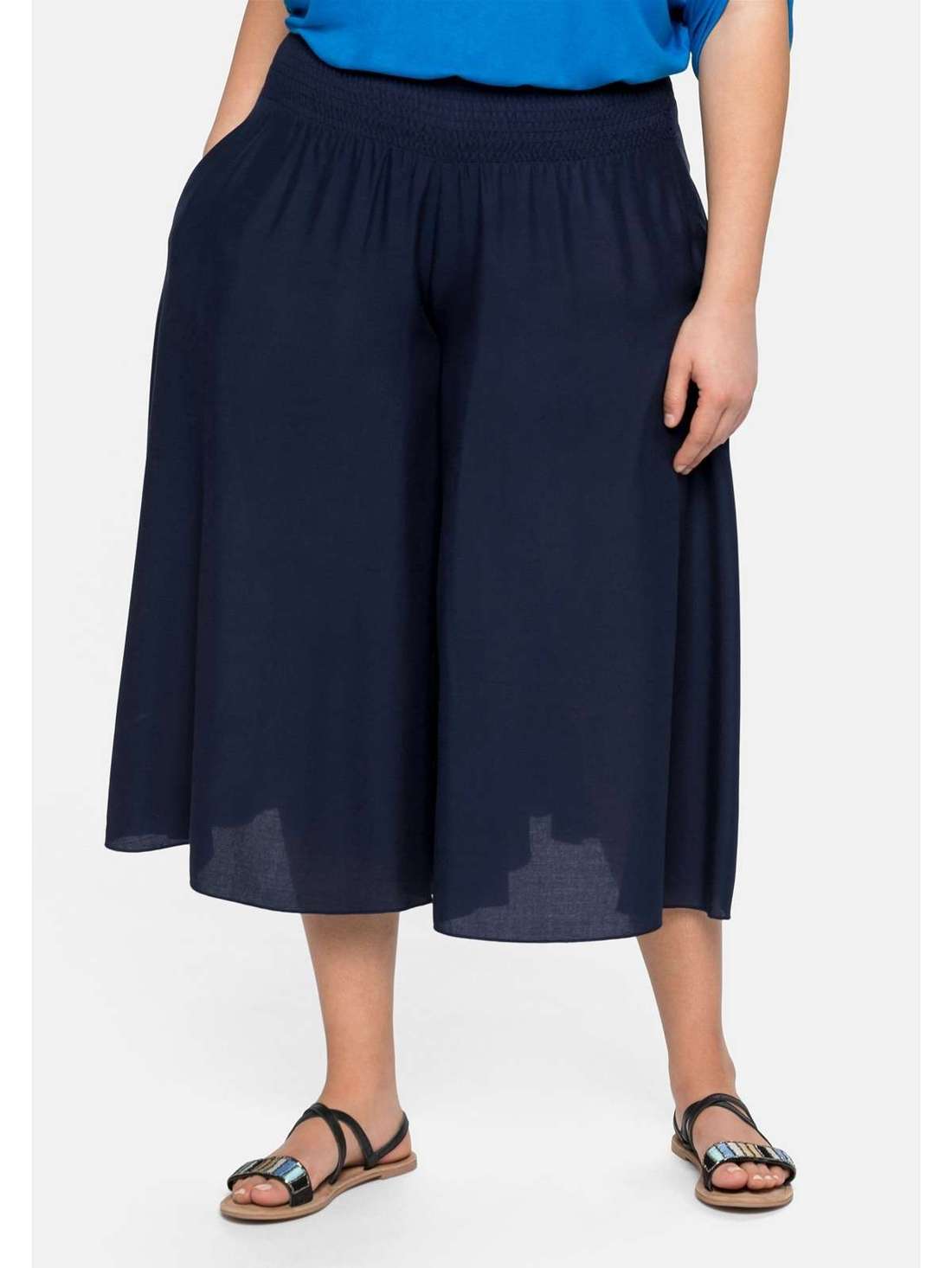 Брюки без застежки с двумя карманами. Große Größen