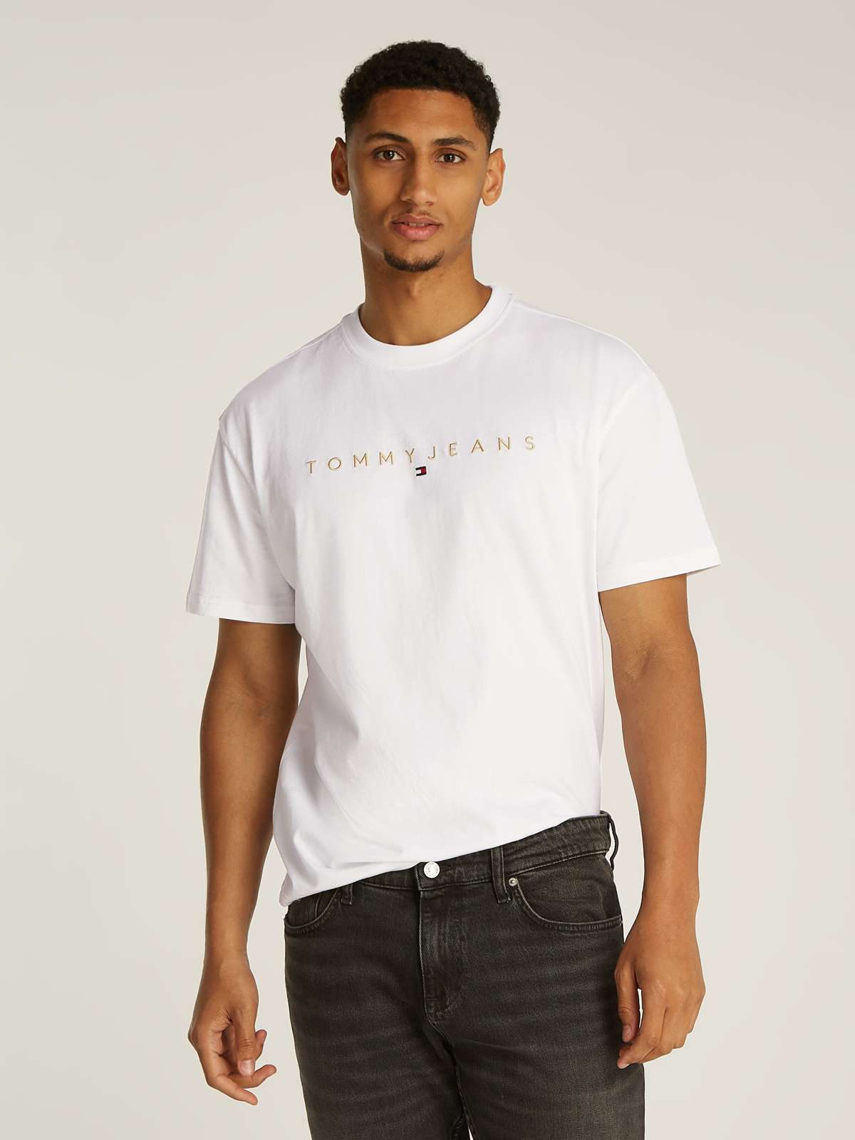 футболка TJM REG GOLD LINEAR LOGO TEE EXT