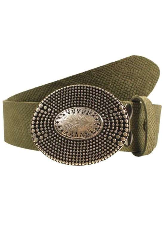 Кожаный ремень со сменной застежкой. Infinity Dots