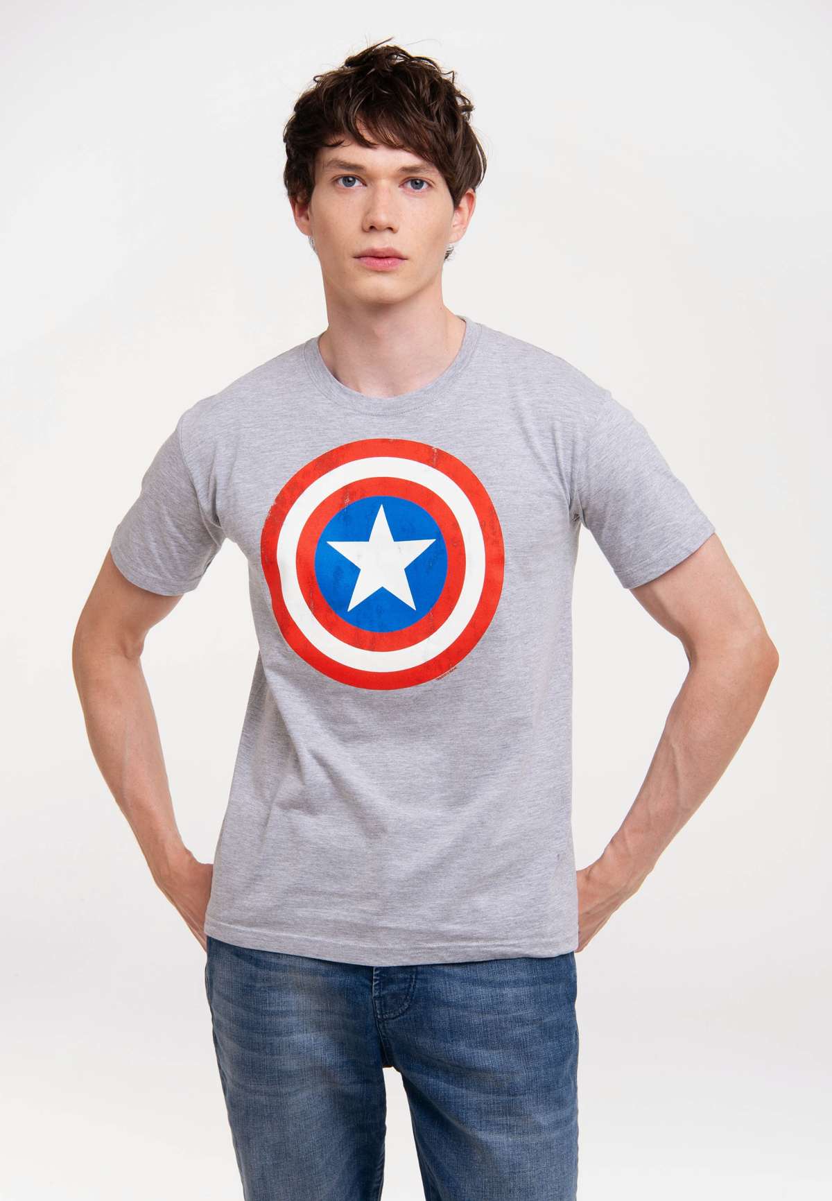 Футболка с лицензионным принтом Marvel Comics - Captain America Logo