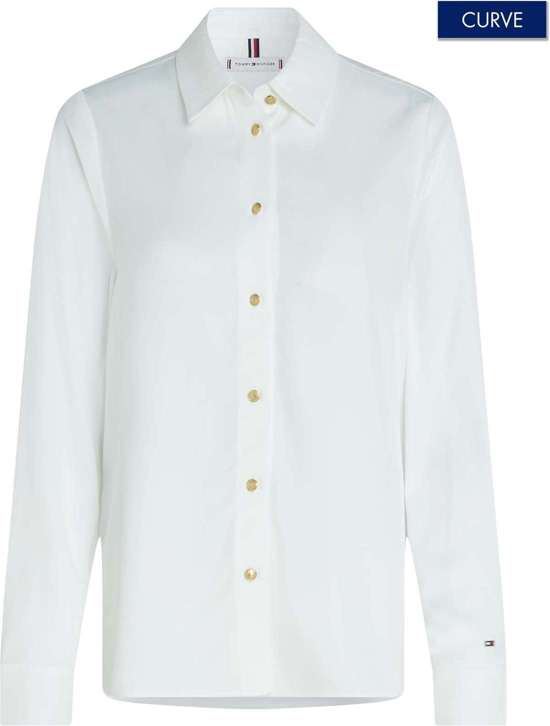 Блузка-рубашка больших размеров CRV GOLD BUTTON VISCOSE LS SHIRT