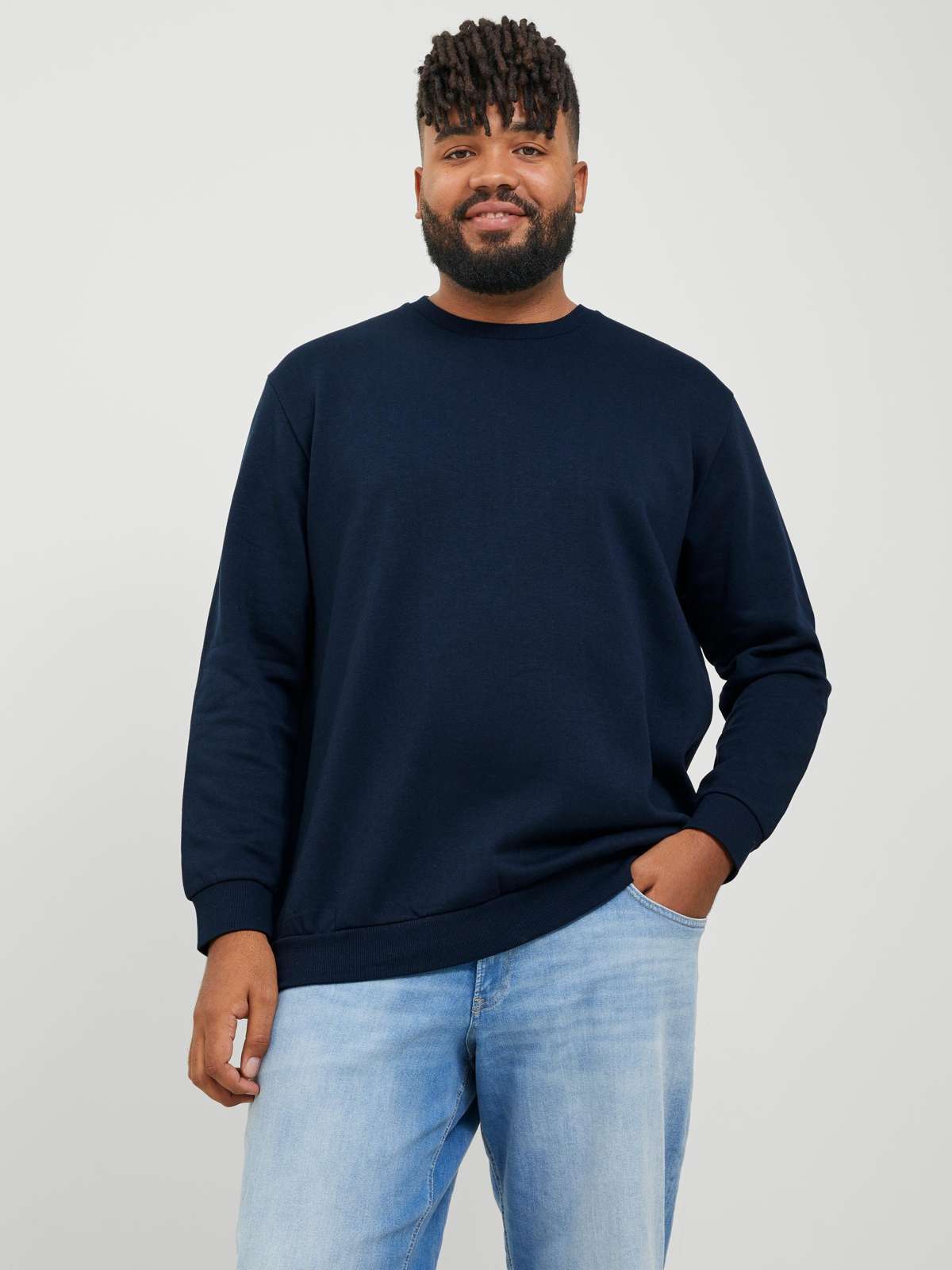 Толстовка с ребристыми манжетами JJEBRADLEY SWEAT CREW NOOS PLS