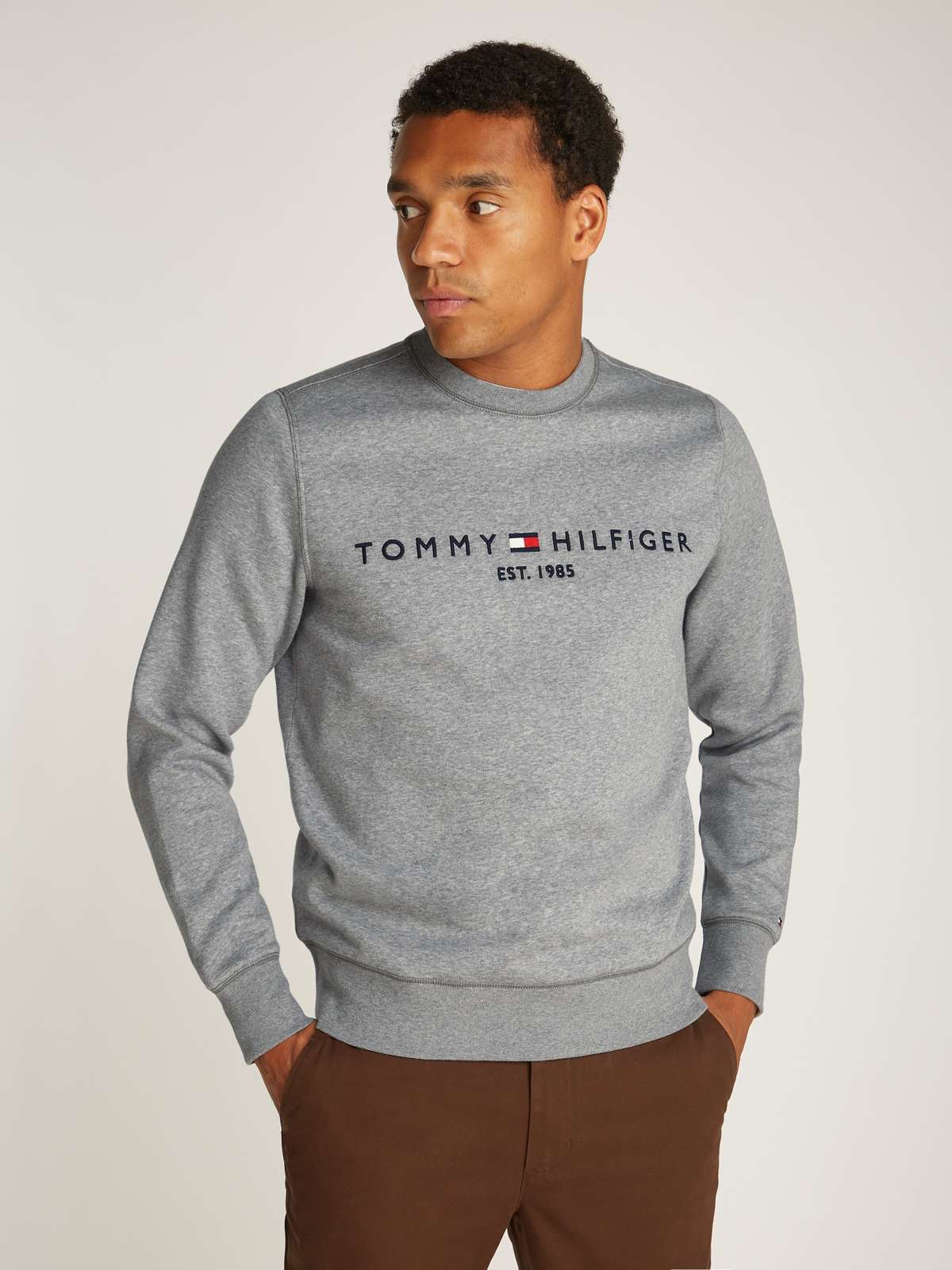 Толстовка с классическим круглым вырезом TOMMY LOGO SWEATSHIRT