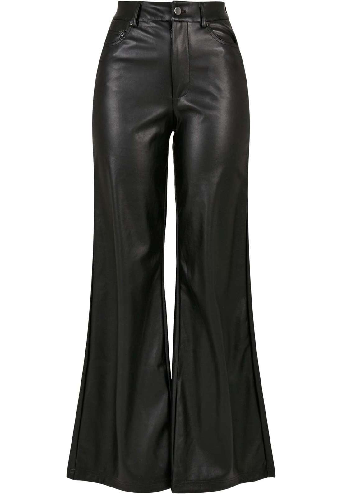 Тканевые брюки Urban Classics Damen Ladies Faux Leather Wide Leg Pants