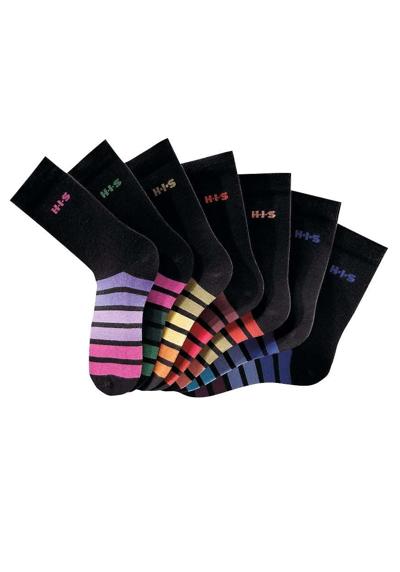 Носки для отдыха (7 пар) с ярким полосатым рисунком.