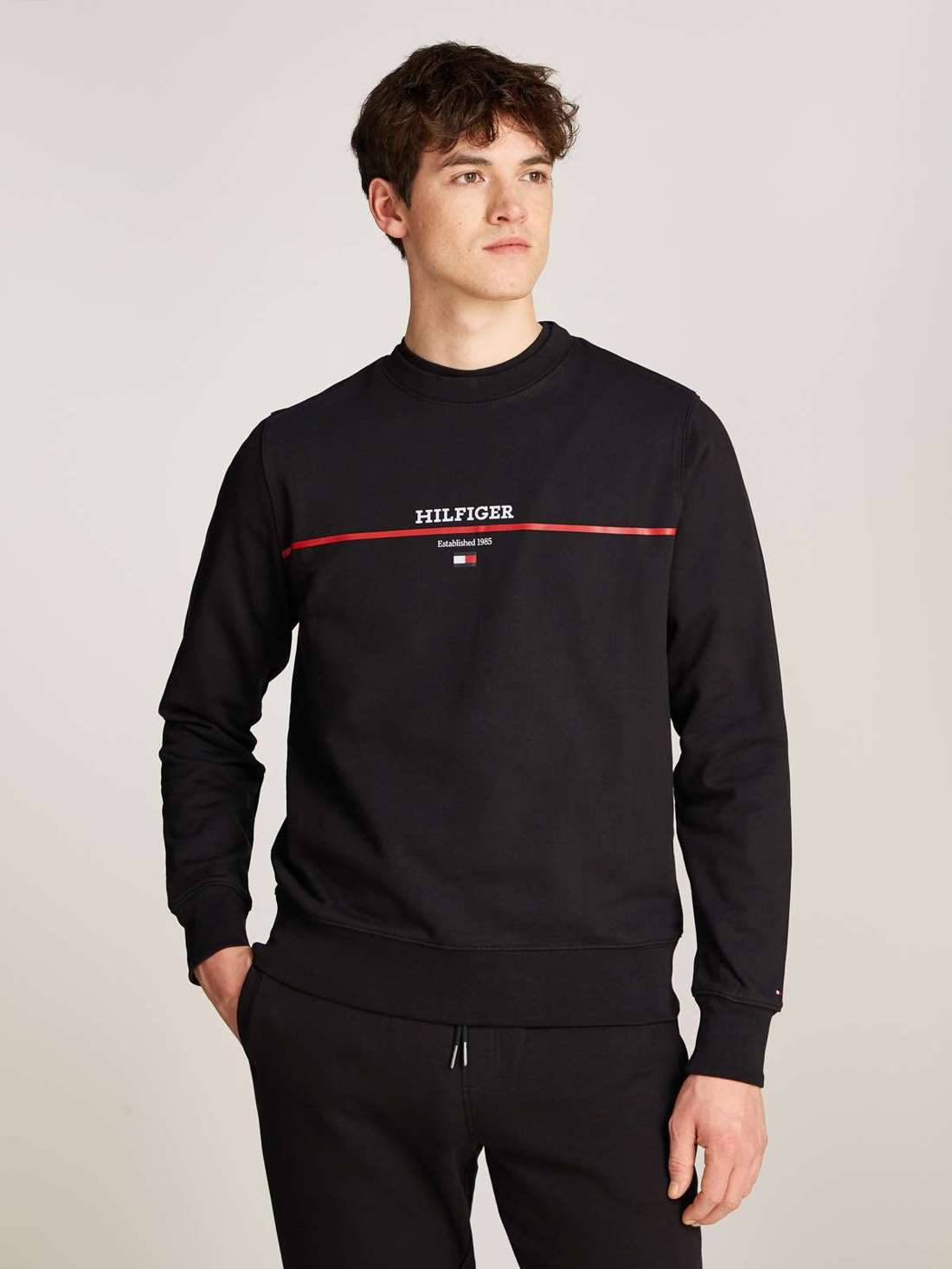 толстовка HILFIGER STRIPE TERRY SWEATSHIRT