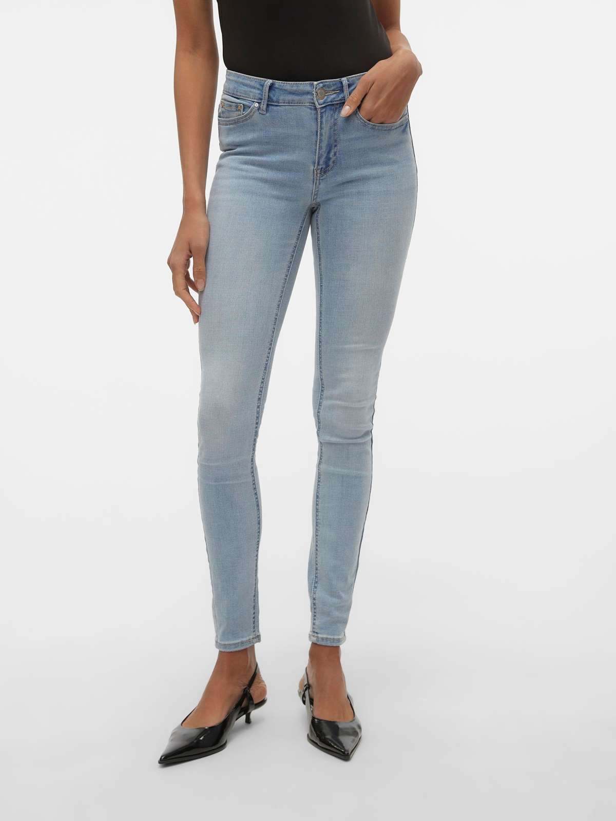 Джинсы скинни VMFLASH MR SKINNY JEANS LI3102 GA NOOS