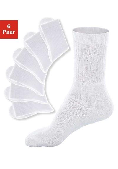 Теннисные носки (комплект, 6 пар) с ребристым голенищем
