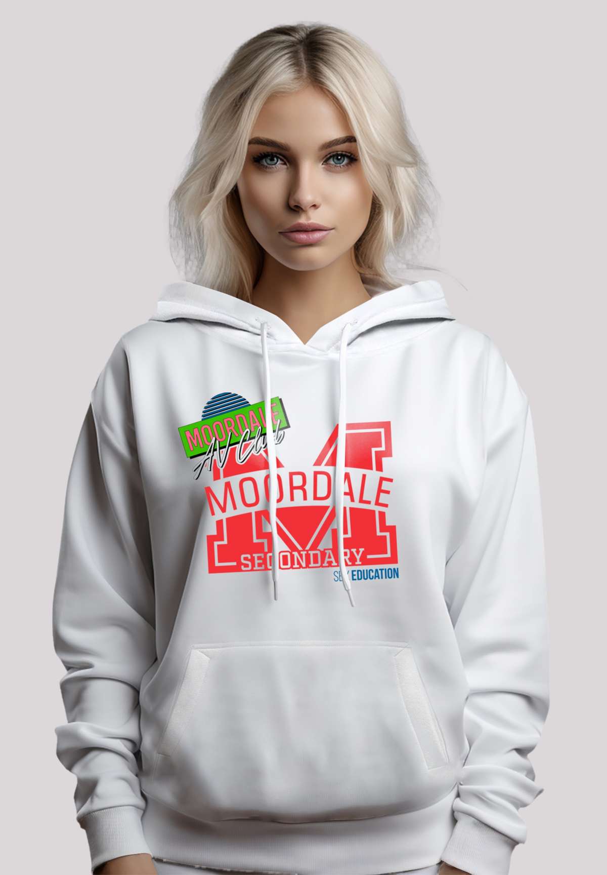 Толстовка с капюшоном Sex Education Moordale M Collage Netflix TV Series