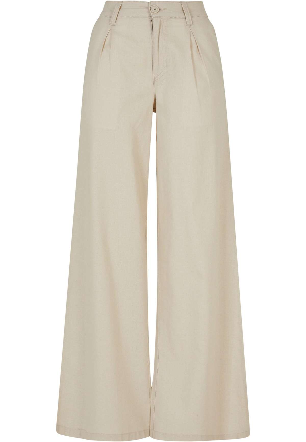 Тканевые брюки Urban Classics Damen Ladies High Linen Mixed Wide Leg Pants
