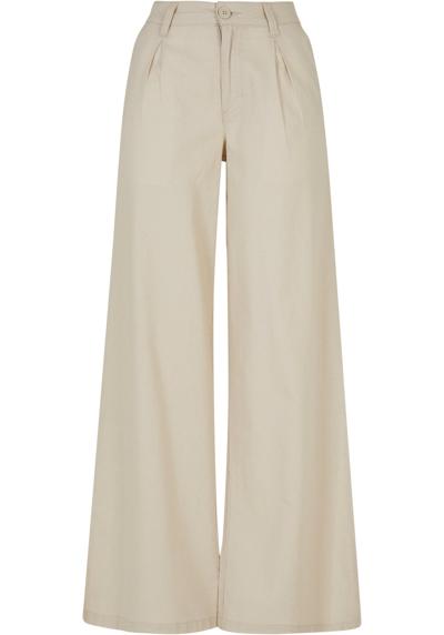 Тканевые брюки Urban Classics Damen Ladies High Linen Mixed Wide Leg Pants