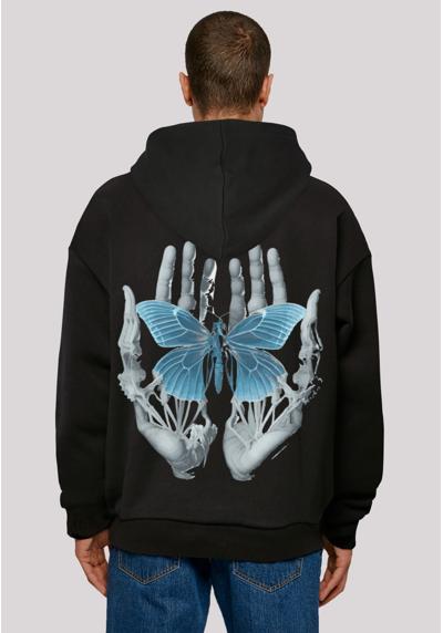 Толстовка с капюшоном Skelett Hande Schmetterling