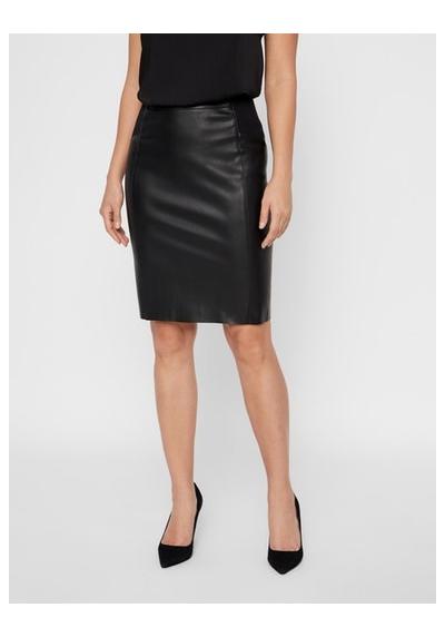 Юбка из искусственной кожи VMBUTTERSIA HW COATED SKIRT NOOS