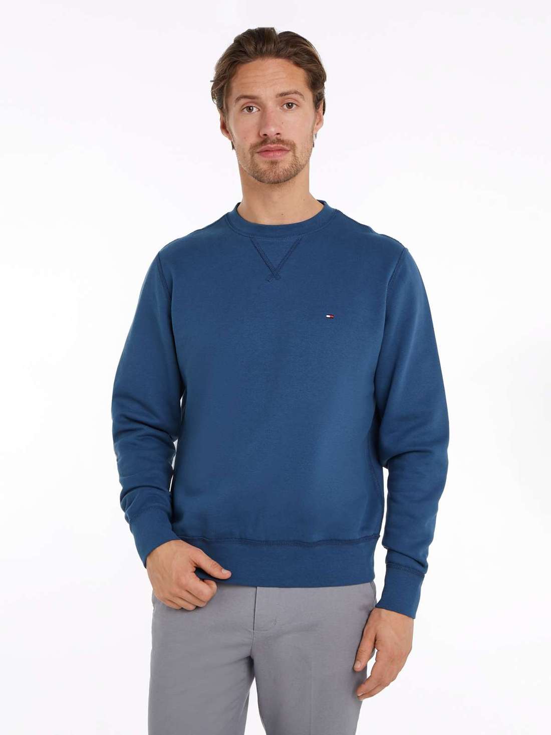 Толстовка с вышивкой логотипа Tommy Hilfiger ESSENTIAL FLEECE CREWNECK