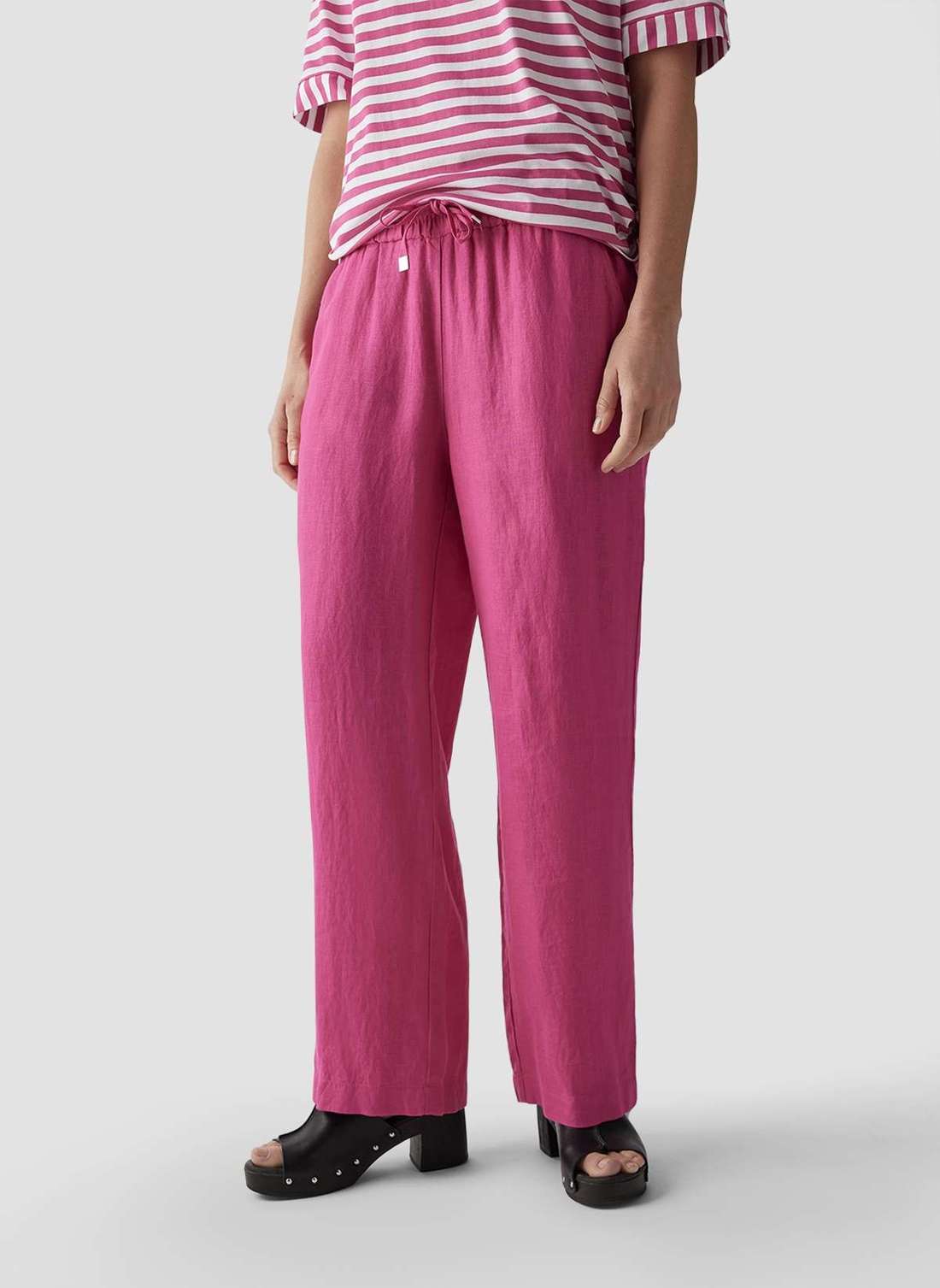 Брюки из джерси Leinenhose mit Gummibund