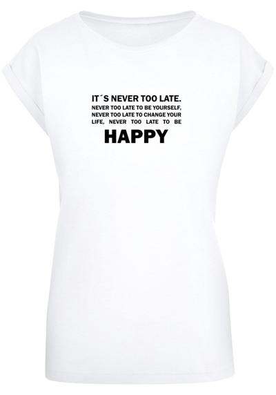 футболка Damen Ladies Never Too Late Extended Shoulder Tee