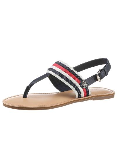 Сандалии с ремешками и полосками в цветах Tommy FLAT SANDAL CORPORATE