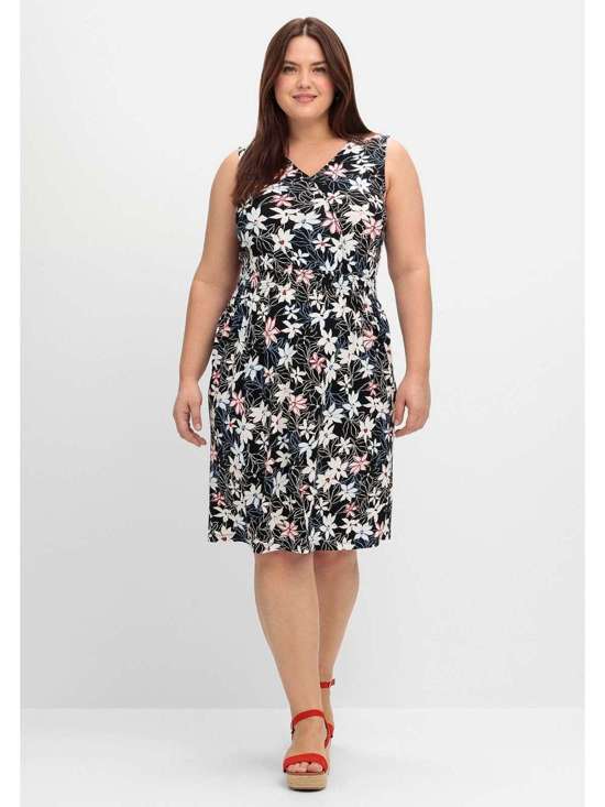 Платье из джерси с запахом Große Größen