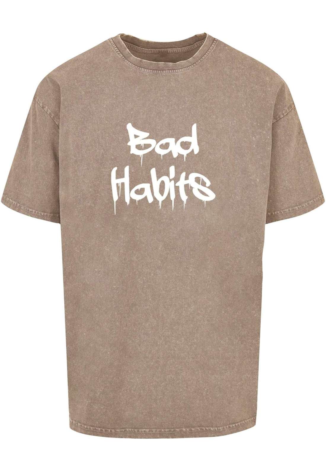 футболка Herren Bad Habits Acid Washed Heavy Oversized Tee