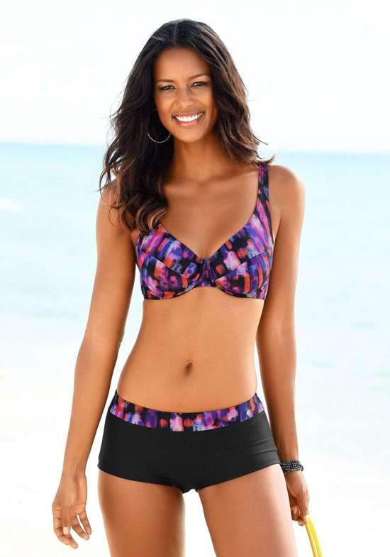 Шорты бикини с принтованными манжетами Sensation