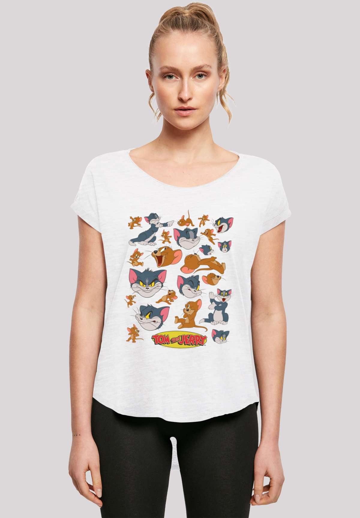 футболка Long Cut T-Shirt Tom and Jerry TV Serie Many Faces