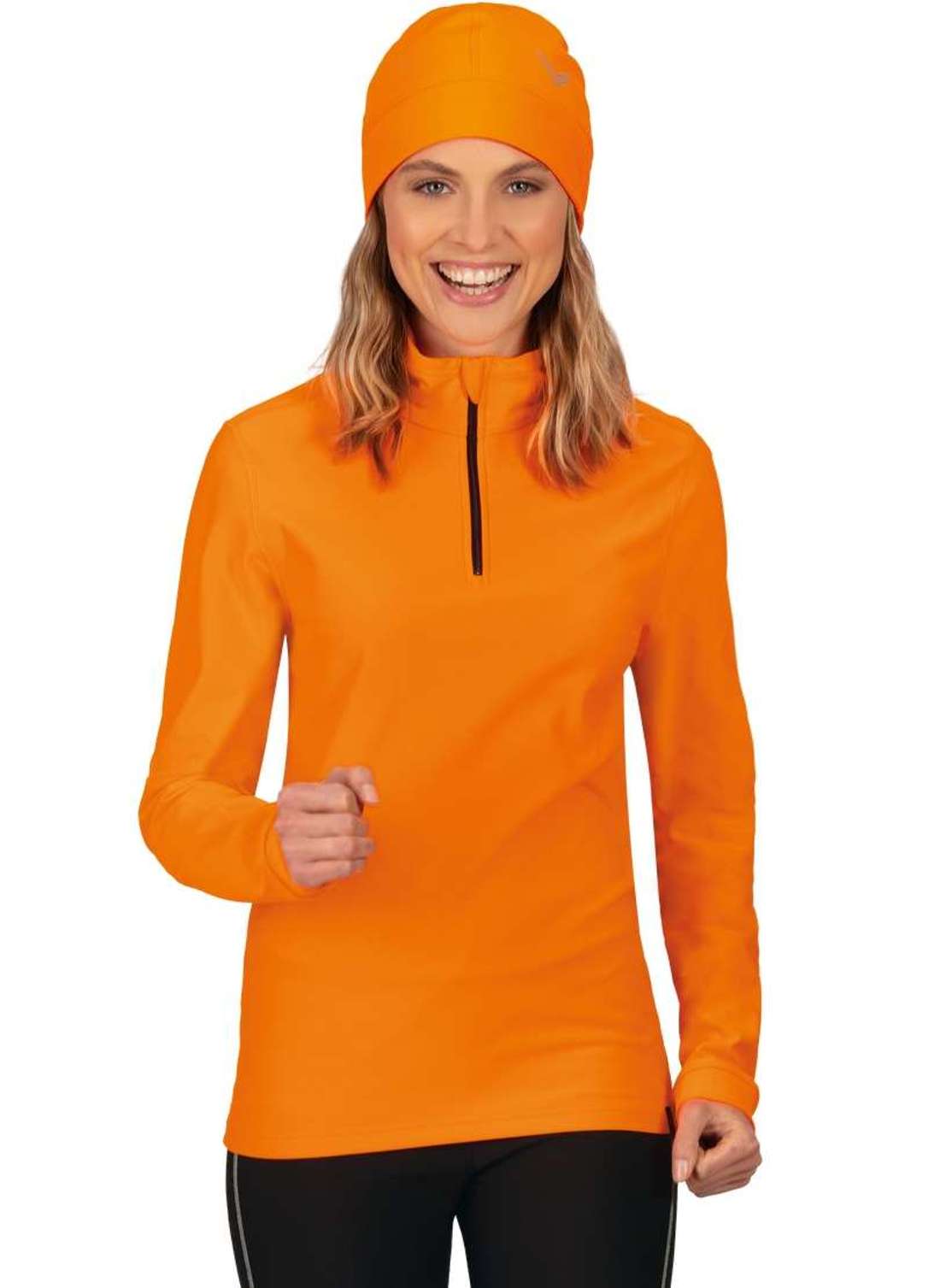 толстовка TRIGEMA Langärmeliges Sportshirt mit Reißverschluss