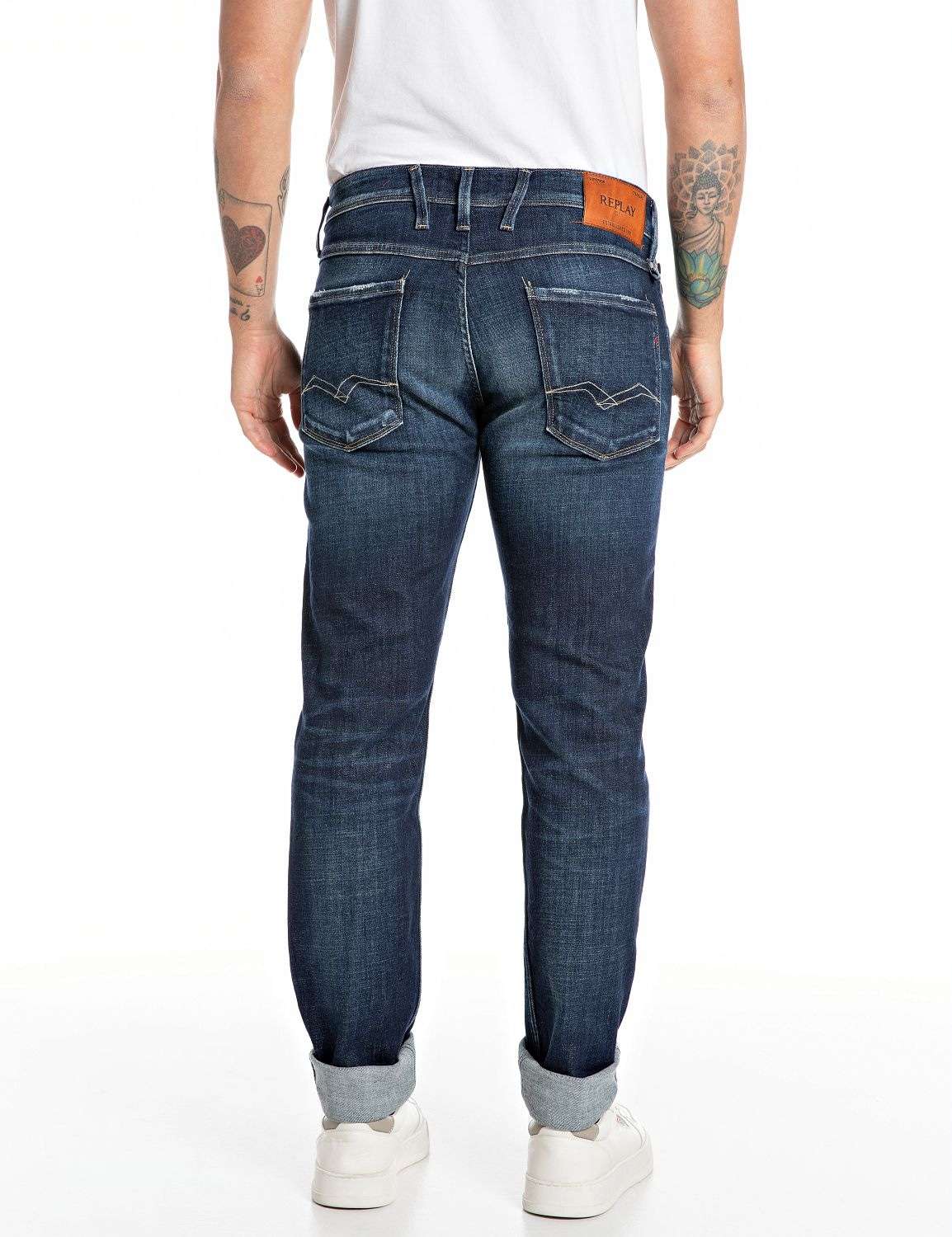 Джинсы узкого кроя ANBASS Jeans
