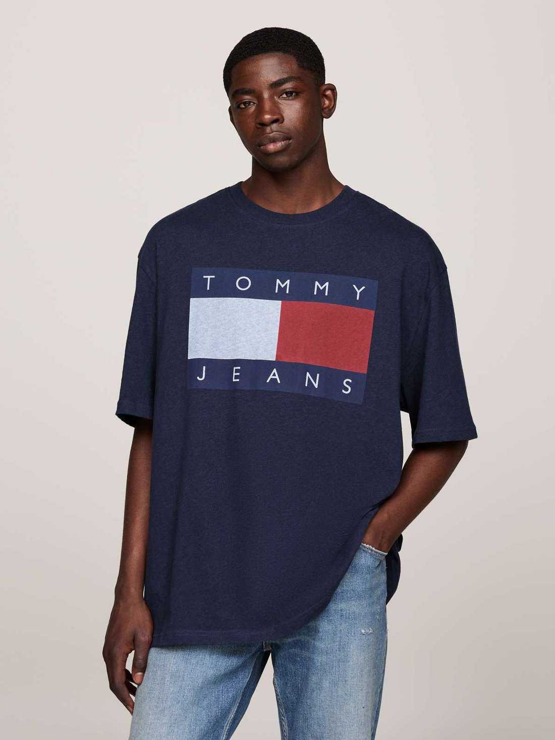 Футболка с большим логотипом TJM RLX MELANGE FLAG TEE