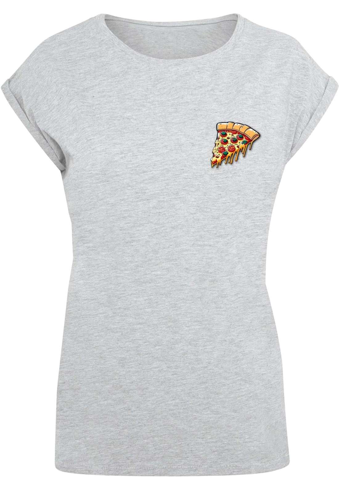 футболка Damen Ladies Pizza Comic Extended Shoulder Tee