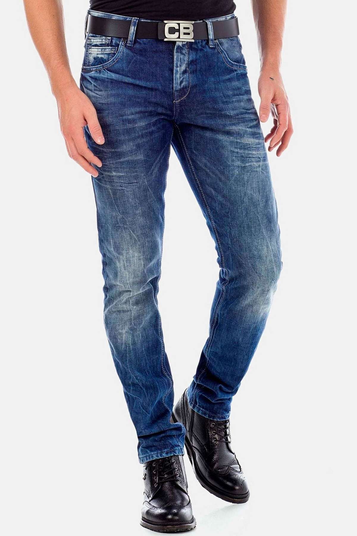 Джинсы с 5 карманами прямого кроя Jeans