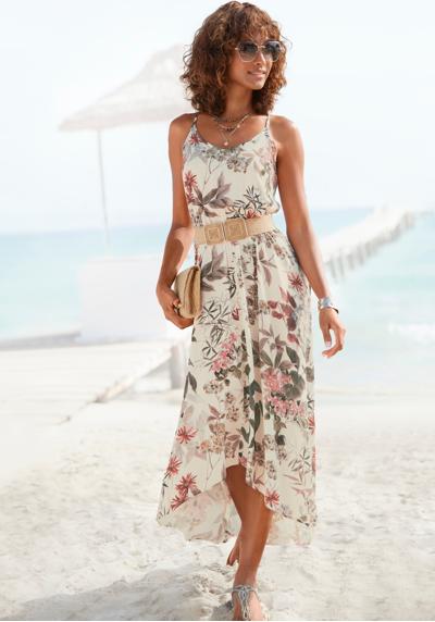 Платье макси с цветочным принтом, легкое летнее платье в стиле кефаль, пляжное платье.