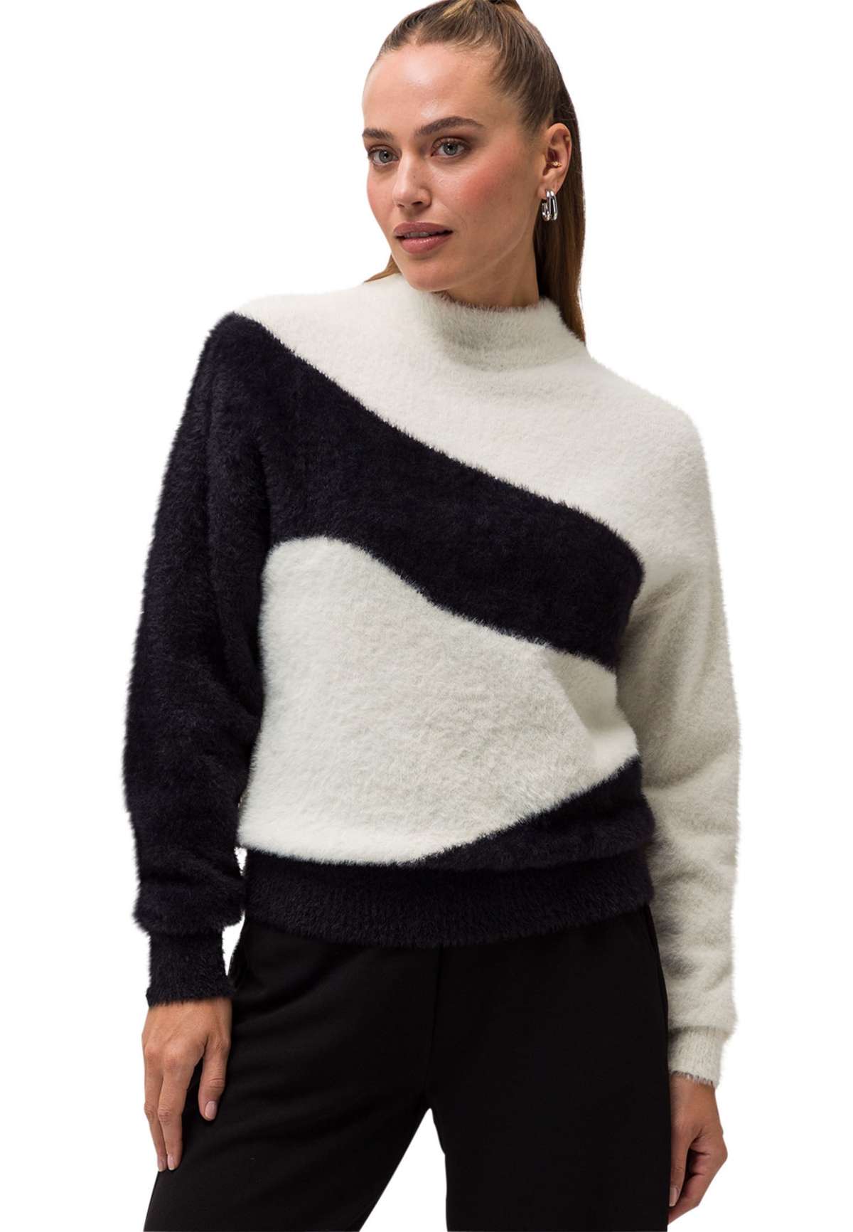 Вязаный свитер zero Pullover Colorblock Optik