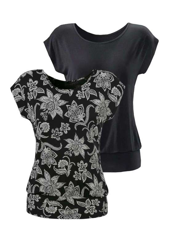 Длинная рубашка mit breitem Bund