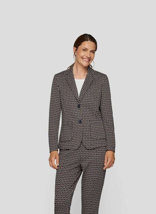Пиджак-пиджак Eleganter Blazer mit geometrischem Allover-Print