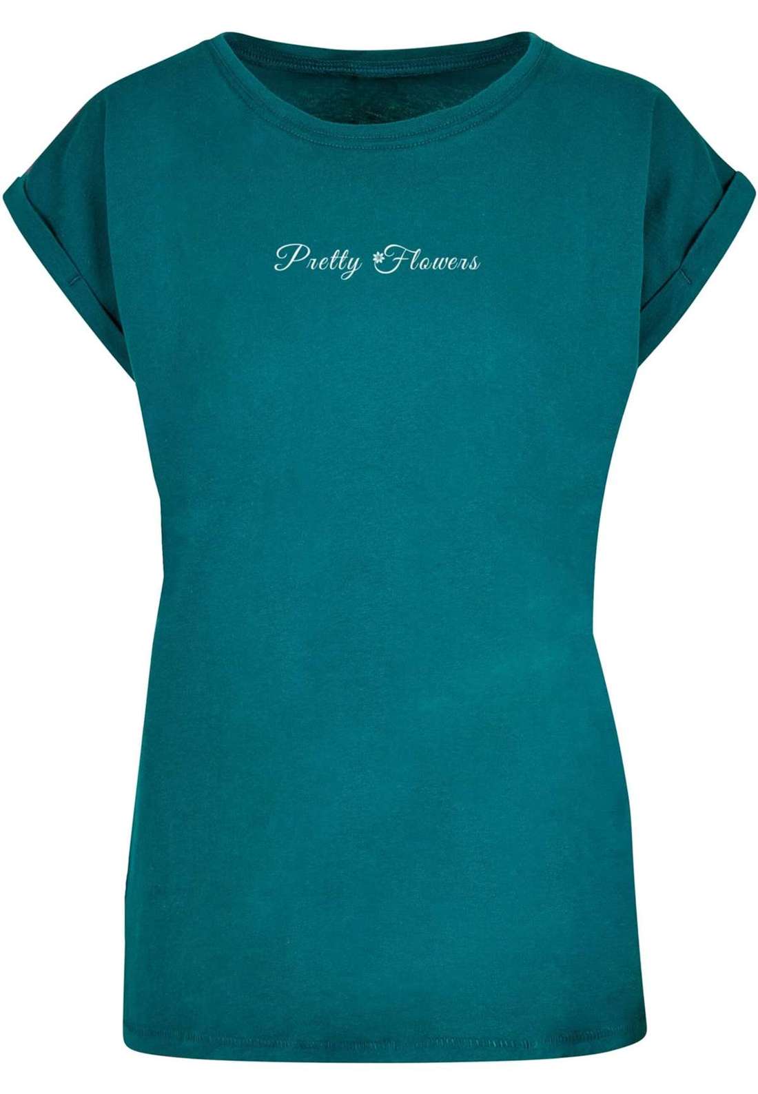 футболка Damen Ladies Pretty Flowers - Extended Shoulder Tee