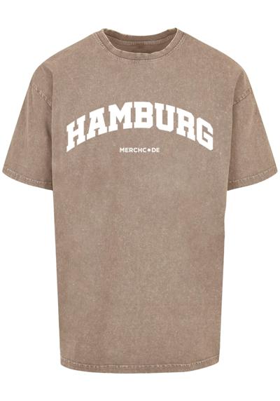 футболка Herren Hamburg Wording - Acid Washed Oversize Tee