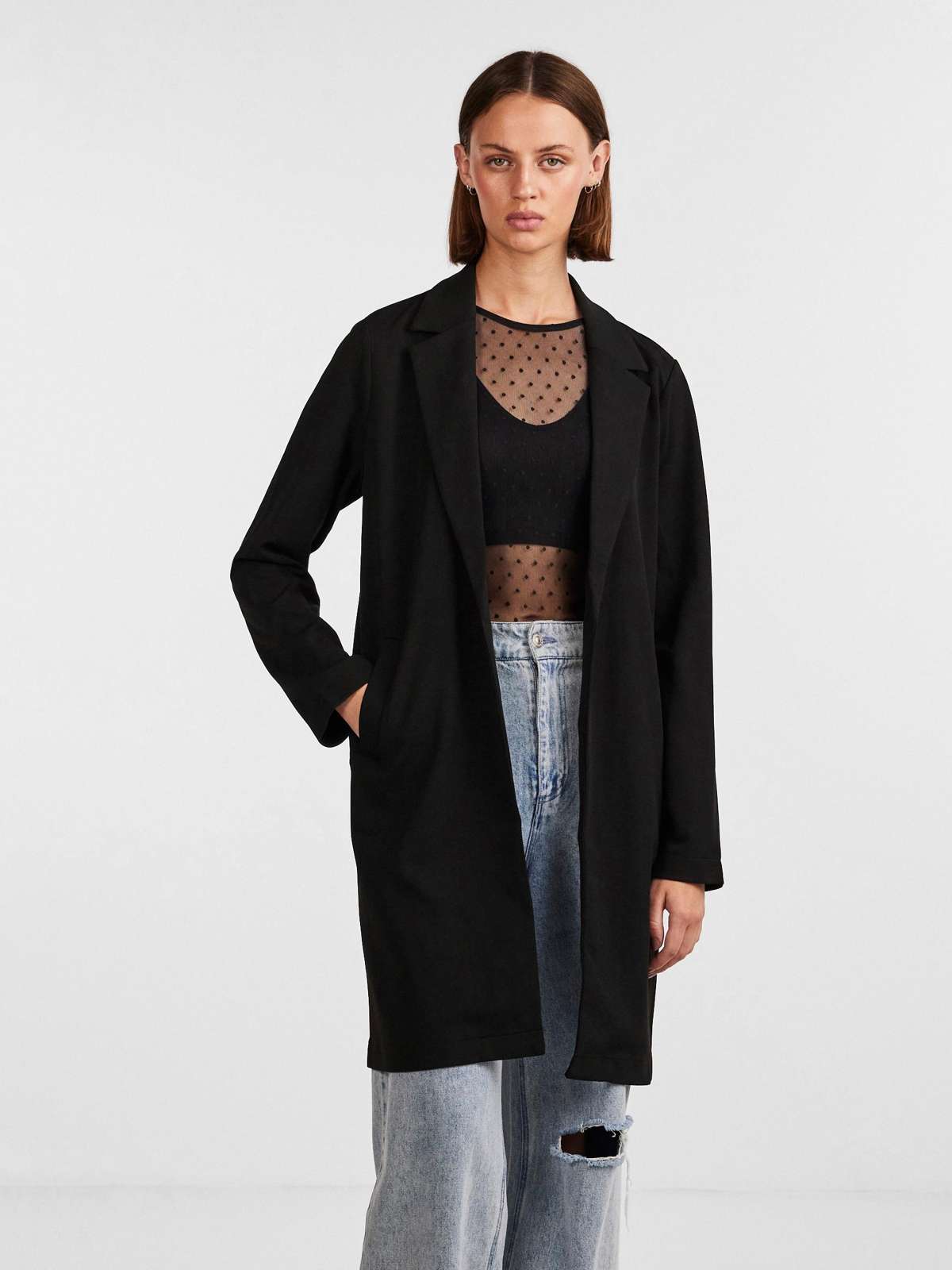 Длинный пиджак PCNULA LS BLAZER NOOS