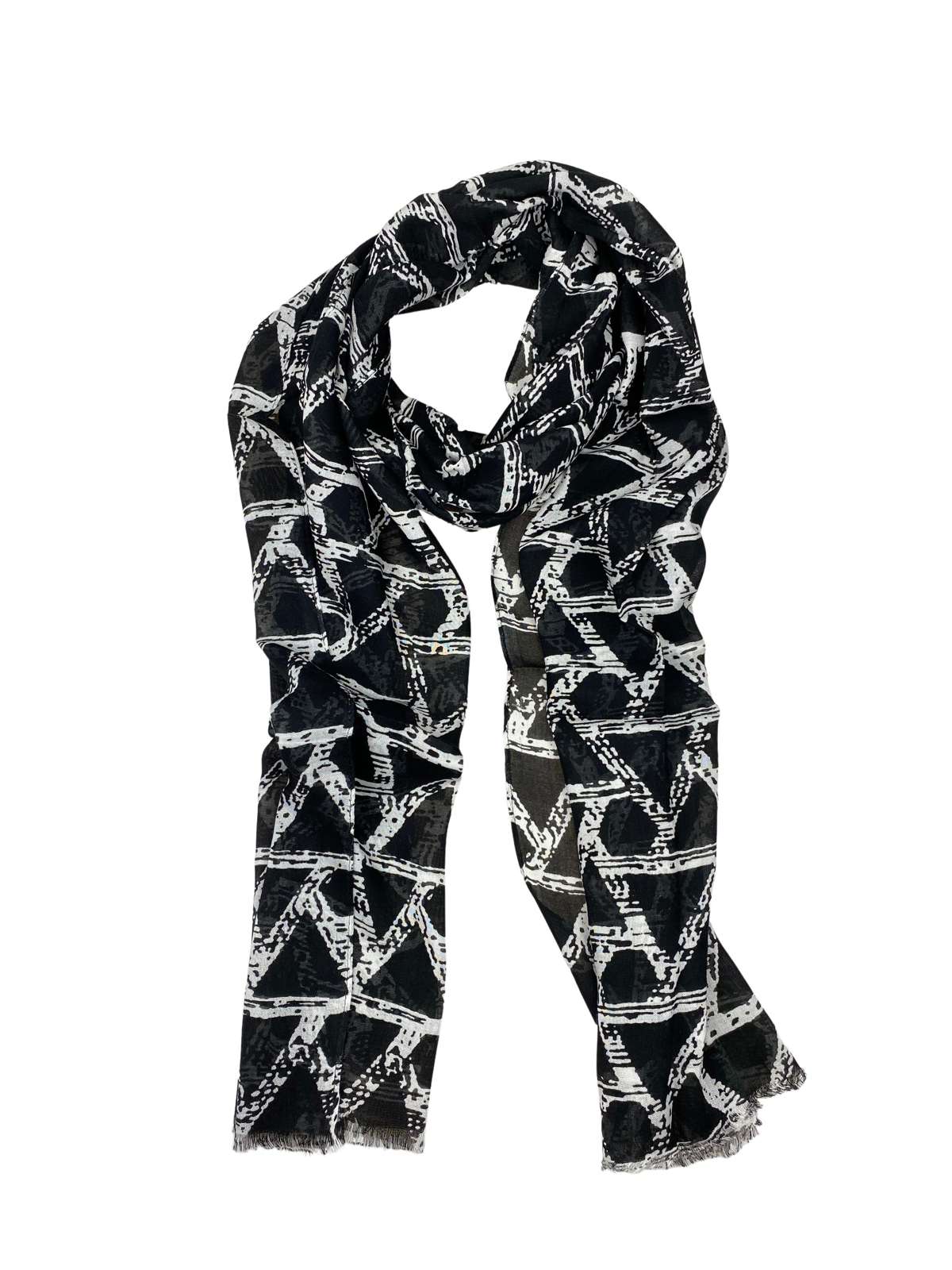 Модный шарф (1 шт.) в элегантном черно-белом исполнении.