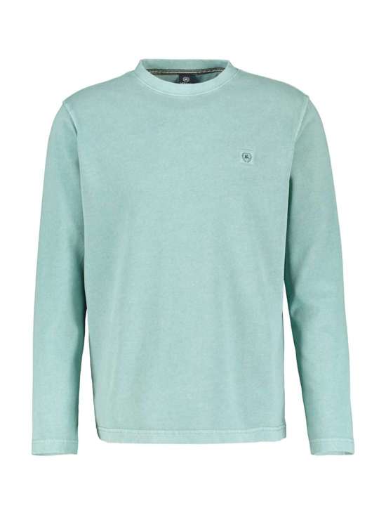 Рубашка с круглым вырезом и вышивкой логотипа