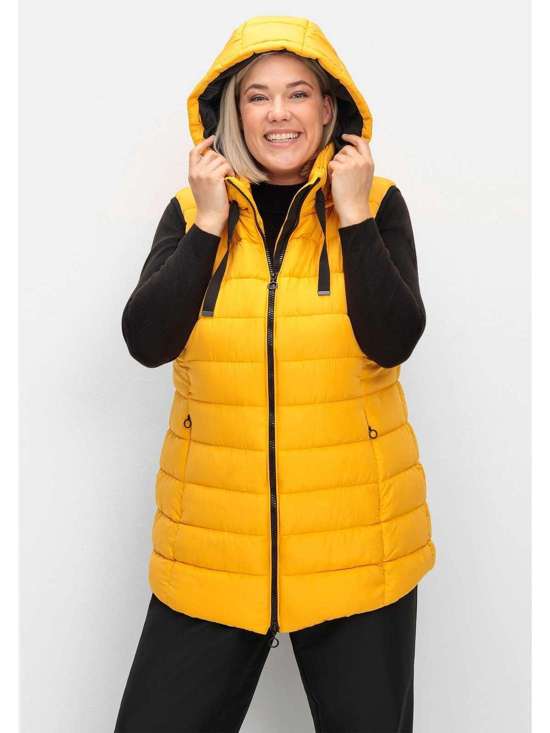 Стеганый жилет со съемным капюшоном Große Größen