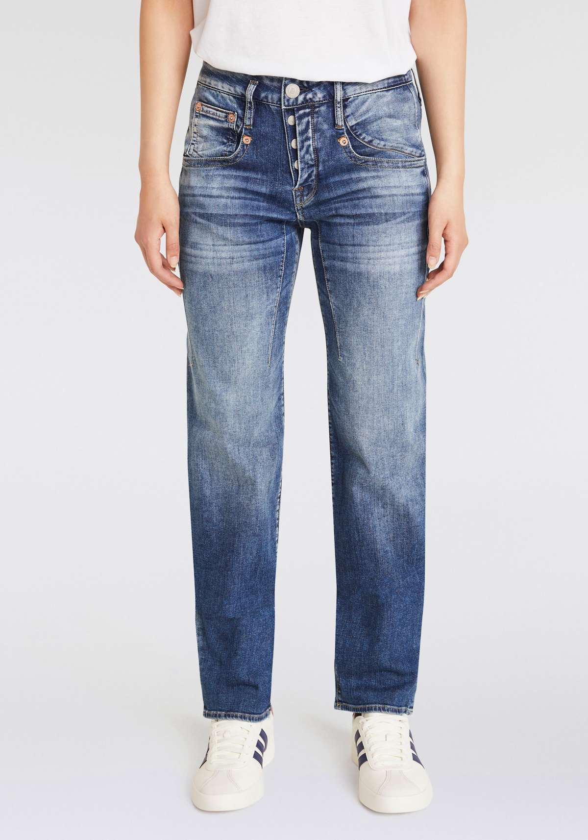 Джинсы-бойфренды Shyra Tap Long Recycled Denim Light