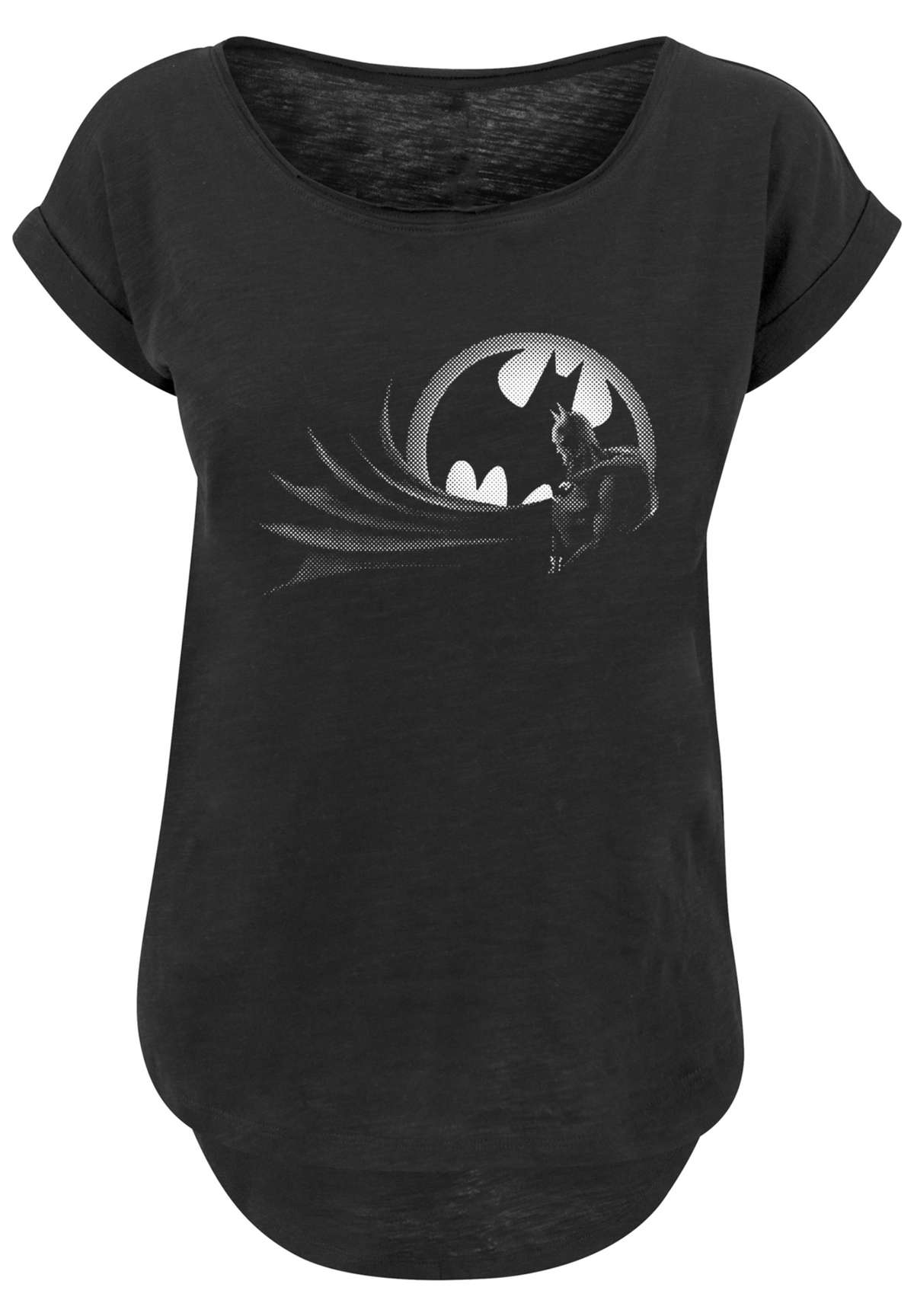 Рубашка с коротким рукавом Damen Batman Spot with Ladies Long Slub Tee