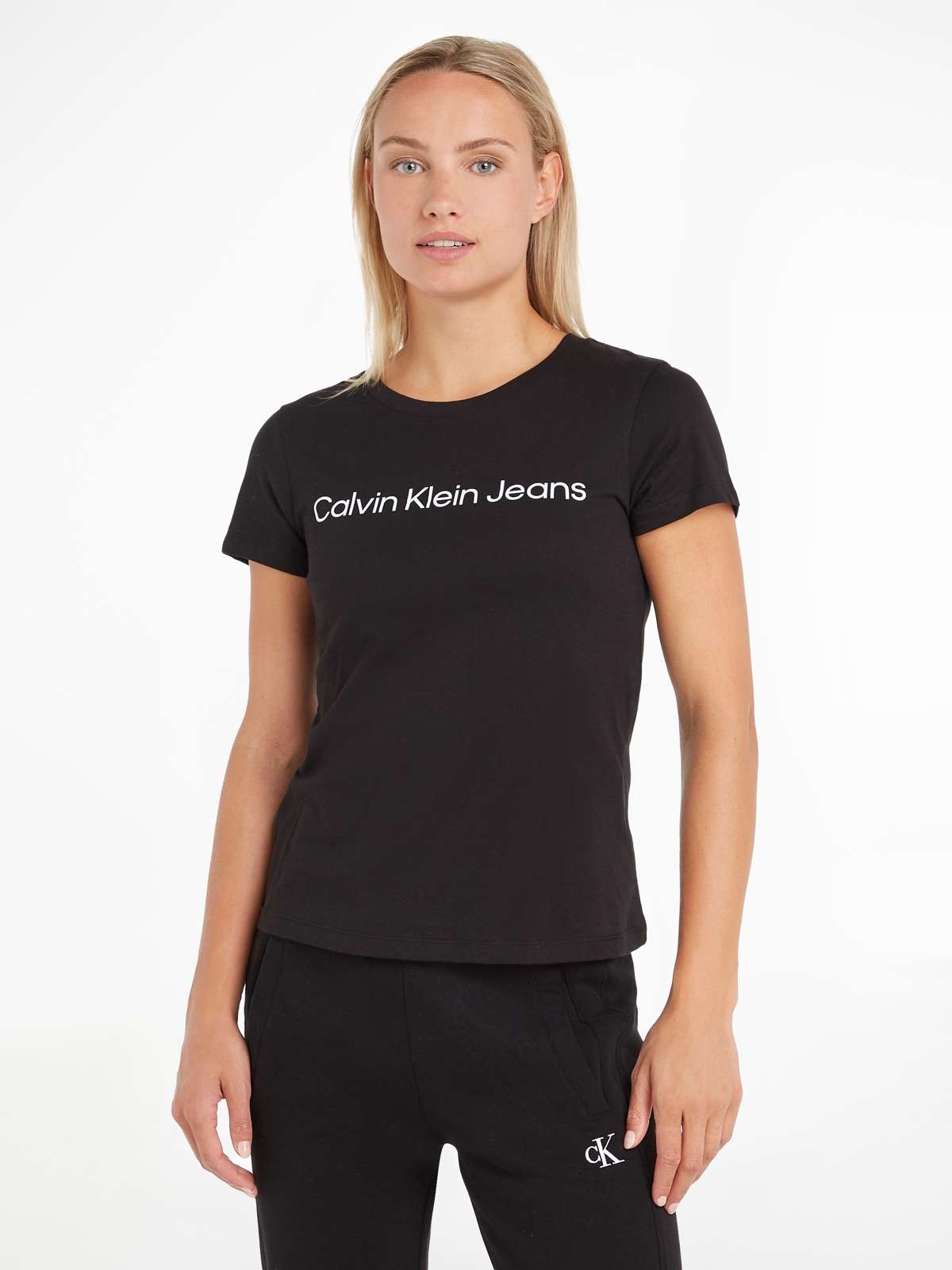 Футболка с надписью-логотипом CK CORE INSTIT LOGO SLIM FIT TEE