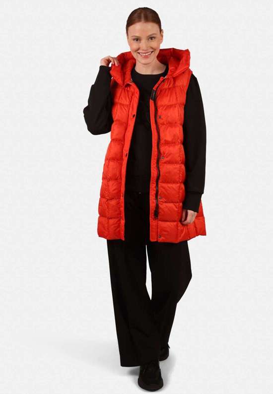 Стеганый жилет Steppweste mit Kapuze, verdeckter Reißverschluss,